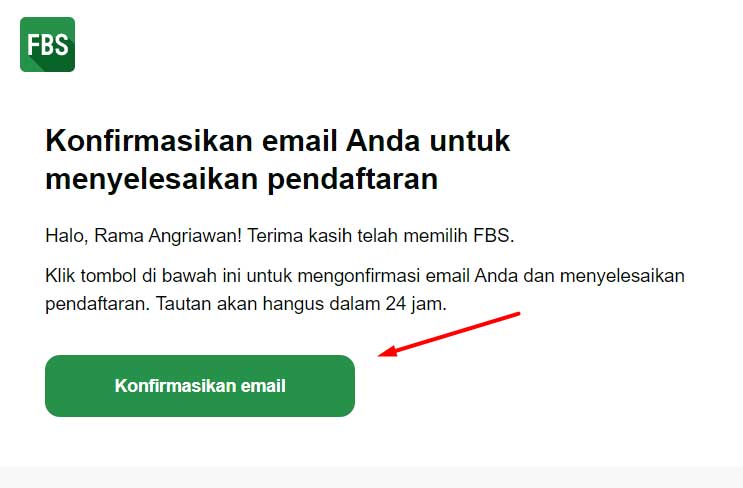 Konfirmasi Email Pendaftaran Akun FBS Konfirmasi Email Pendaftaran Akun Fbs
